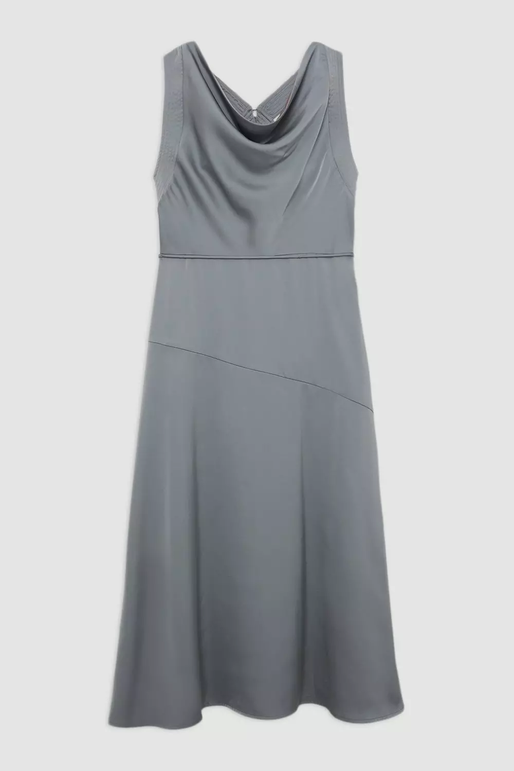 Satin Halter Neck Woven Midi Dress | Karen Millen